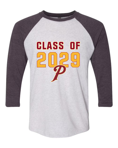 Prairie Falcons P Script Class of 2029 Men's Baseball T-Shirt