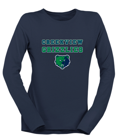 Creekview Grizzlies Spirit Women's LS T-Shirt