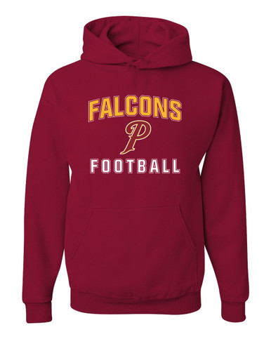 Prairie Falcons P Script Football #1 Men's Premium Hoodie