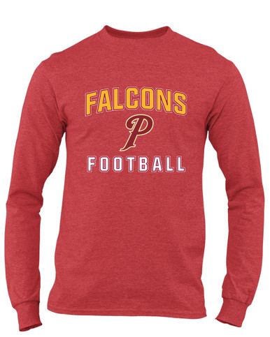 Prairie Falcons P Script Football #1 Men's Premium LS T-Shirt