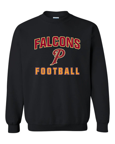 Prairie Falcons P Script Football #1 Men's Sweatshirt