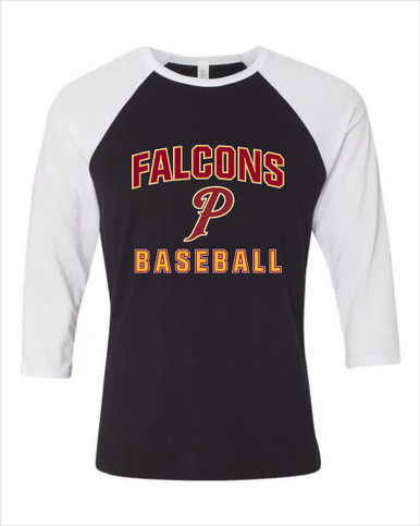 Prairie Falcons P Script Baseball #1 Men's Baseball T-Shirt