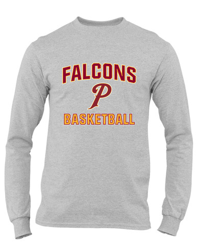 Prairie Falcons P Script Basketball #1 Men's Premium LS T-Shirt