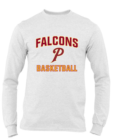 Prairie Falcons P Script Basketball #1 Men's LS T-Shirt