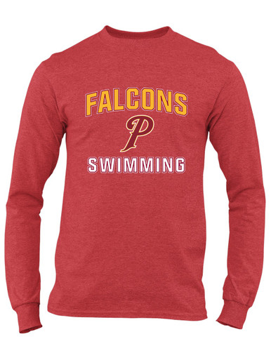 Prairie Falcons P Script Swimming Men's Premium LS T-Shirt