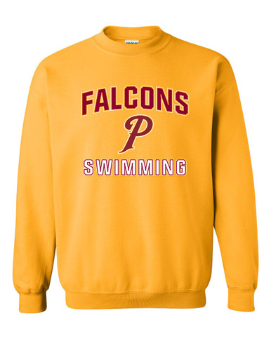 Prairie Falcons P Script Swimming Men's Sweatshirt