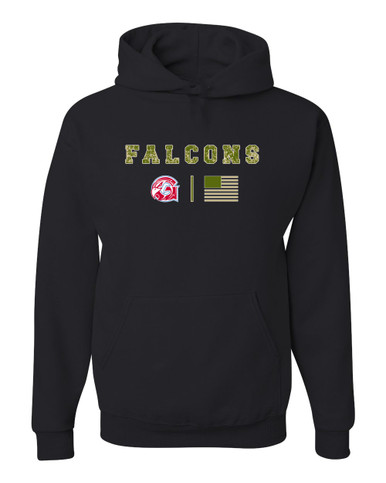 Glendale Falcons Camo Flag Men's Premium Hoodie