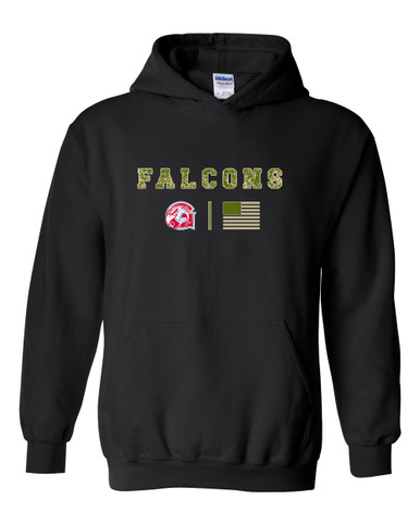 Glendale Falcons Camo Flag Men's Hoodie