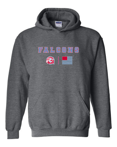 Glendale Falcons Team Colors Flag Men's Hoodie