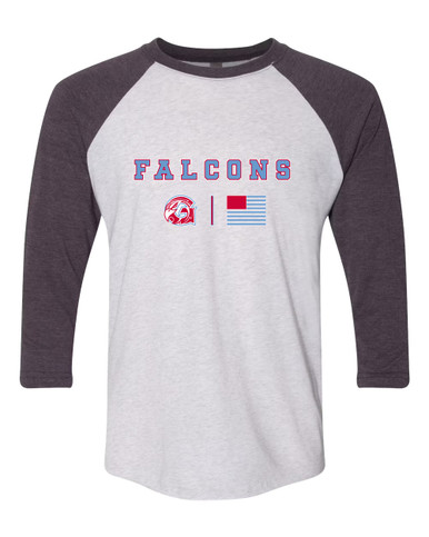 Glendale Falcons Team Colors Flag Men's Baseball T-Shirt