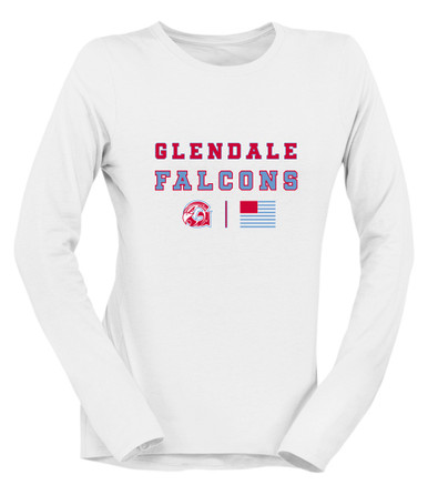 Glendale Falcons Spirit Flag Women's Premium LS T-Shirt
