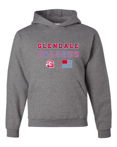 Glendale Falcons Spirit Flag Men's Premium Hoodie