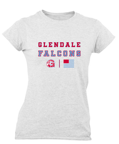 Glendale Falcons Spirit Flag Women's SS T-Shirt