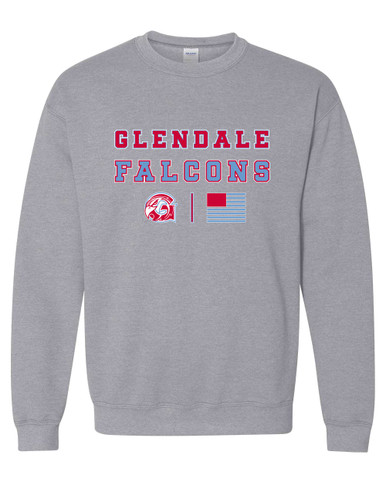 Glendale Falcons Spirit Flag Men's Sweatshirt