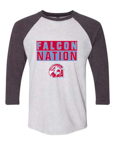Glendale Falcons Nation #1 Women's Baseball T-Shirt