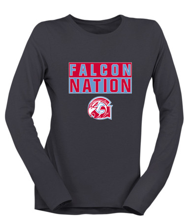 Glendale Falcons Nation #1 Women's Premium LS T-Shirt