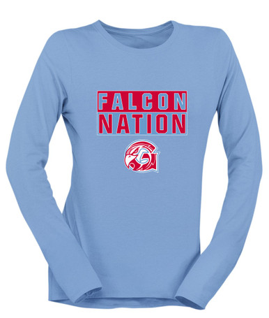 Glendale Falcons Nation #1 Women's LS T-Shirt