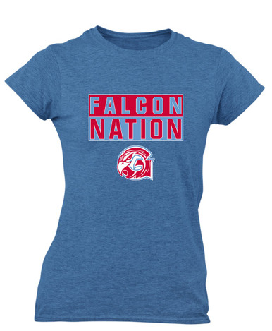Glendale Falcons Nation #1 Women's Premium SS T-Shirt
