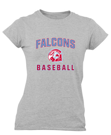 Glendale Falcons Baseball #1 Women's Premium SS T-Shirt