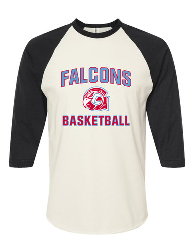 Glendale Falcons Basketball #1 Women's Baseball T-Shirt