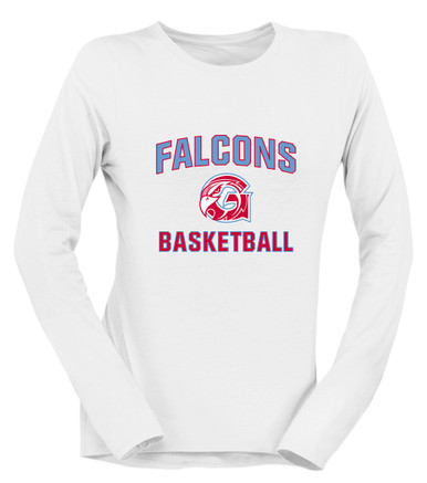 Glendale Falcons Basketball #1 Women's Premium LS T-Shirt