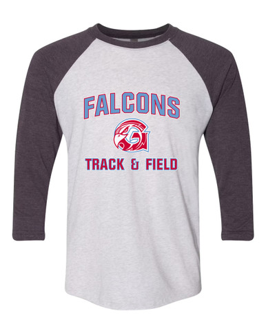 Glendale Falcons Track & Field Men's Baseball T-Shirt