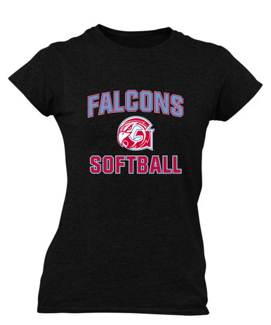 Glendale Falcons Softball #1 Women's SS T-Shirt