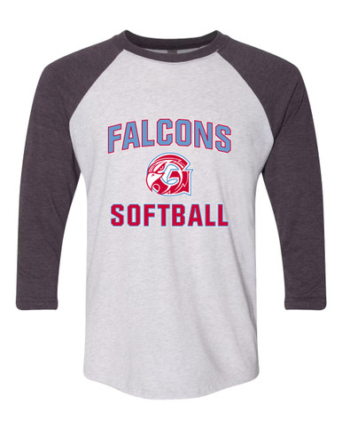 Glendale Falcons Softball #1 Women's Baseball T-Shirt
