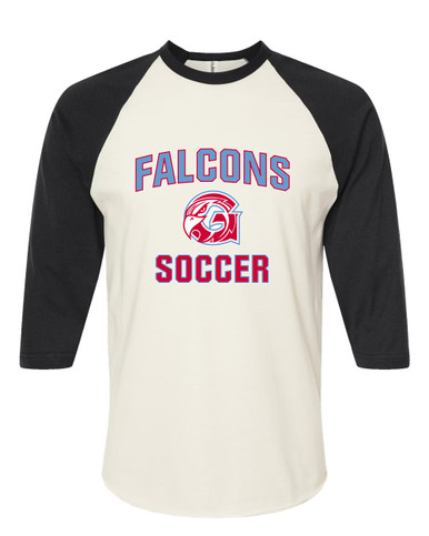 Glendale Falcons Soccer #1 Men's Baseball T-Shirt