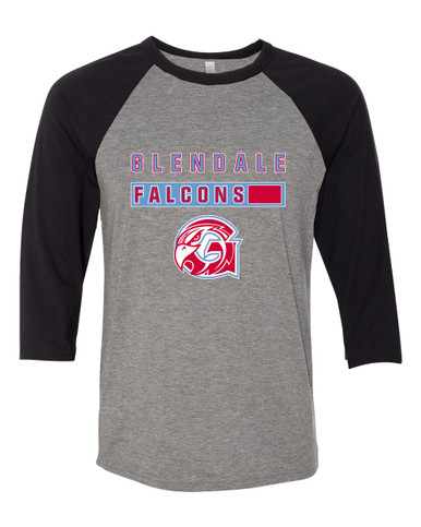 Glendale Falcons Mascot #7 Women's Baseball T-Shirt