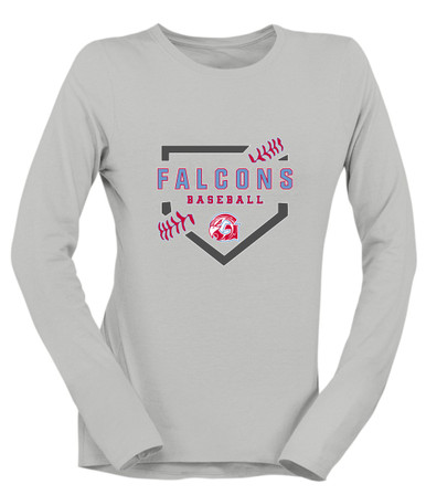 Glendale Falcons Baseball #2 Women's Premium LS T-Shirt