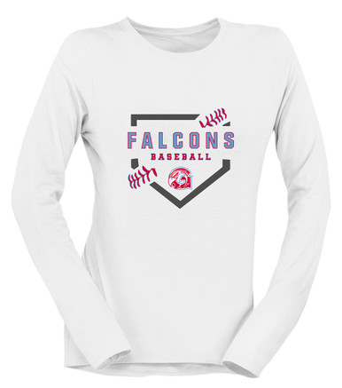 Glendale Falcons Baseball #2 Women's LS T-Shirt