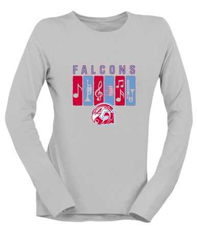 Glendale Falcons Band # 2 Women's Premium LS T-Shirt