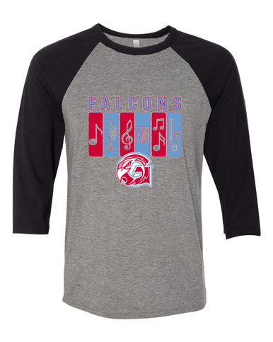 Glendale Falcons Band # 2 Women's Baseball T-Shirt