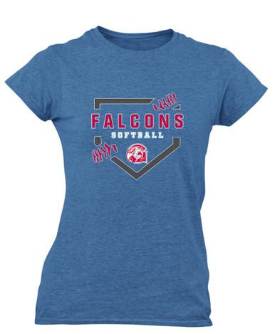 Glendale Falcons Softball #2 Women's Premium SS T-Shirt