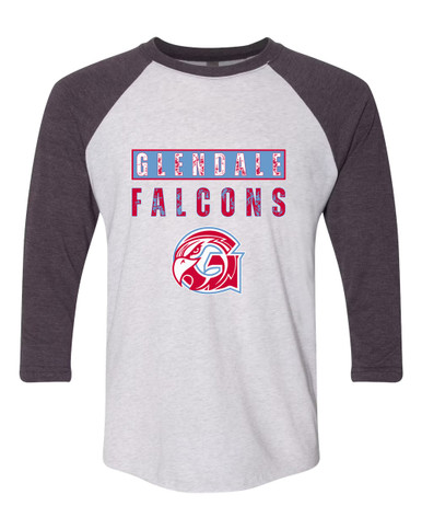Glendale Falcons Mascot #9 Men's Baseball T-Shirt