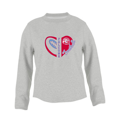 Glendale Falcons Heart Football Women's Sweatshirt