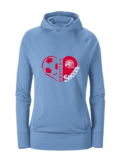 Glendale Falcons Heart Soccer Women's Hoodie