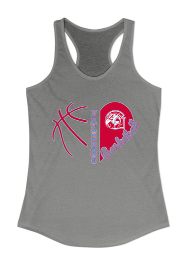 Glendale Falcons Heart Basketball Women's Tank Top