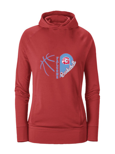 Glendale Falcons Heart Basketball Women's Hoodie