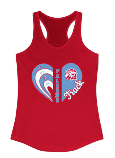 Glendale Falcons Heart Track Women's Tank Top