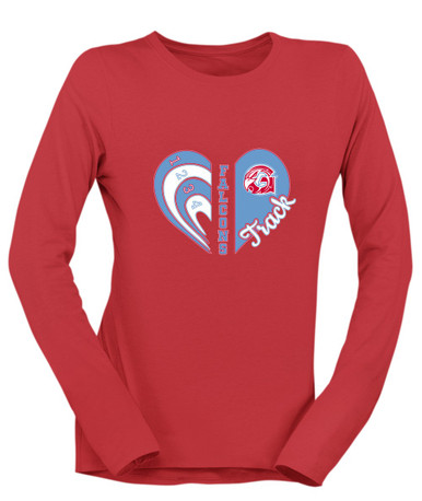 Glendale Falcons Heart Track Women's Premium LS T-Shirt