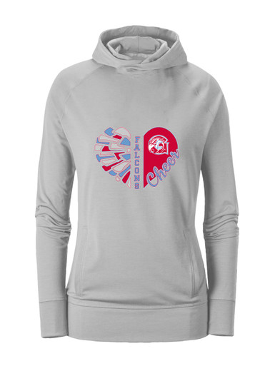 Glendale Falcons Heart Cheer Women's Hoodie