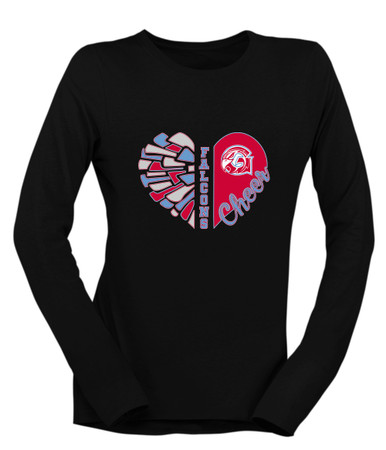 Glendale Falcons Heart Cheer Women's Premium LS T-Shirt