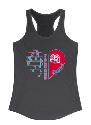 Glendale Falcons Heart Band Women's Tank Top