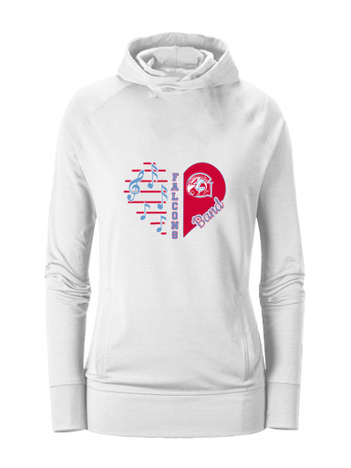 Glendale Falcons Heart Band Women's Hoodie