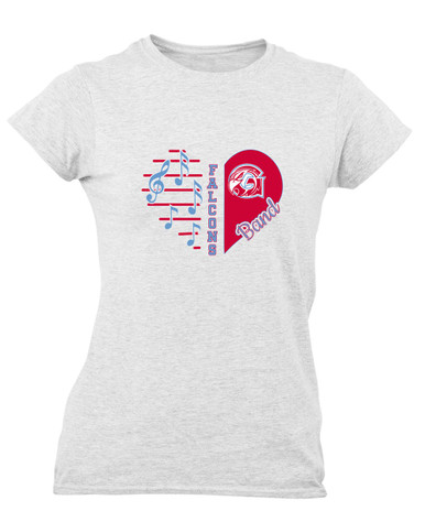 Glendale Falcons Heart Band Women's Premium SS T-Shirt