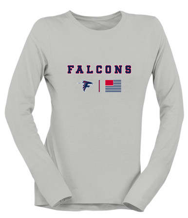 Forbush Falcons Team Colors Flag Women's Premium LS T-Shirt
