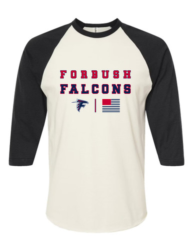 Forbush Falcons Spirit Flag Women's Baseball T-Shirt