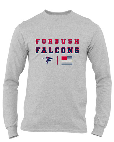 Forbush Falcons Spirit Flag Men's Premium LS T-Shirt